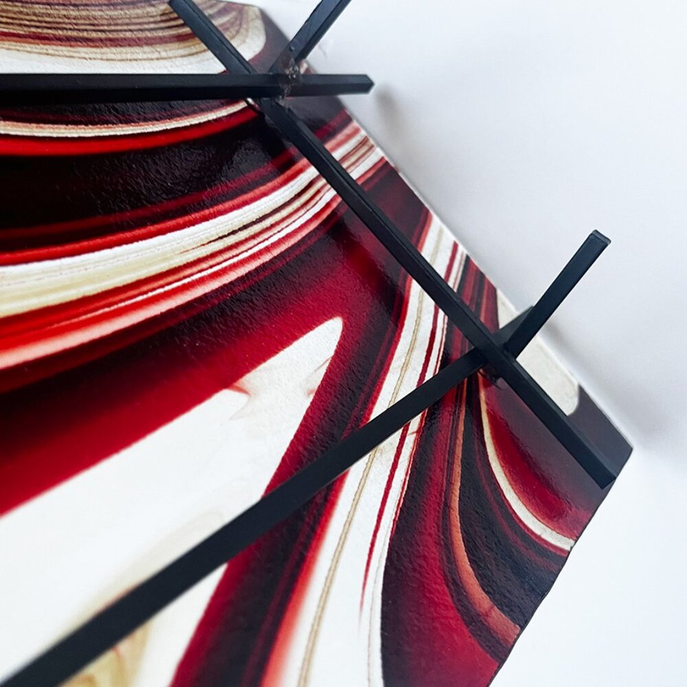 Glass Serving Tray, Abstract Design, Art at 17” Long! - Picture 9 of 11